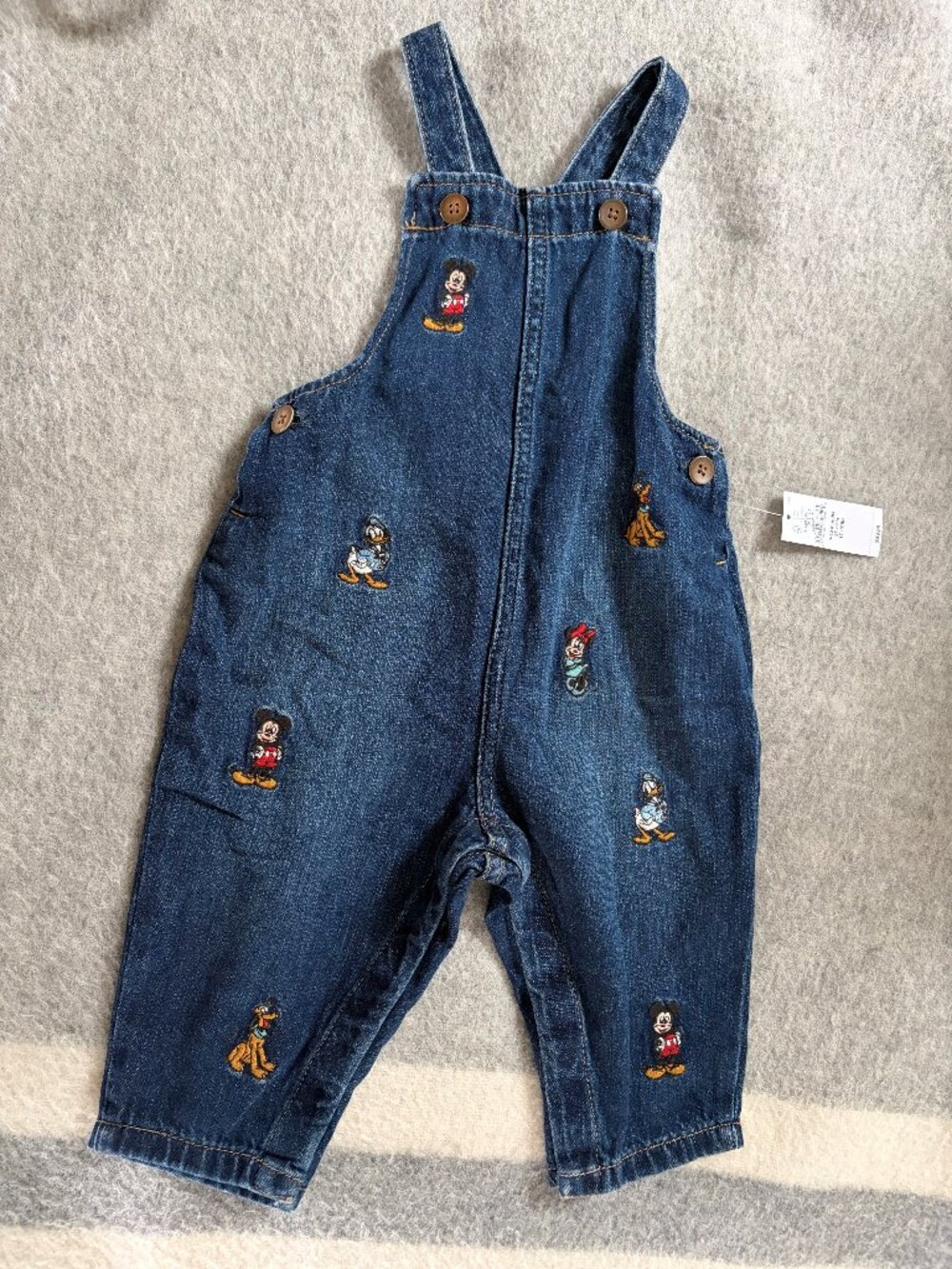 Baby Gap Mickey/Minnie Denim Overalls - 6-12 Months